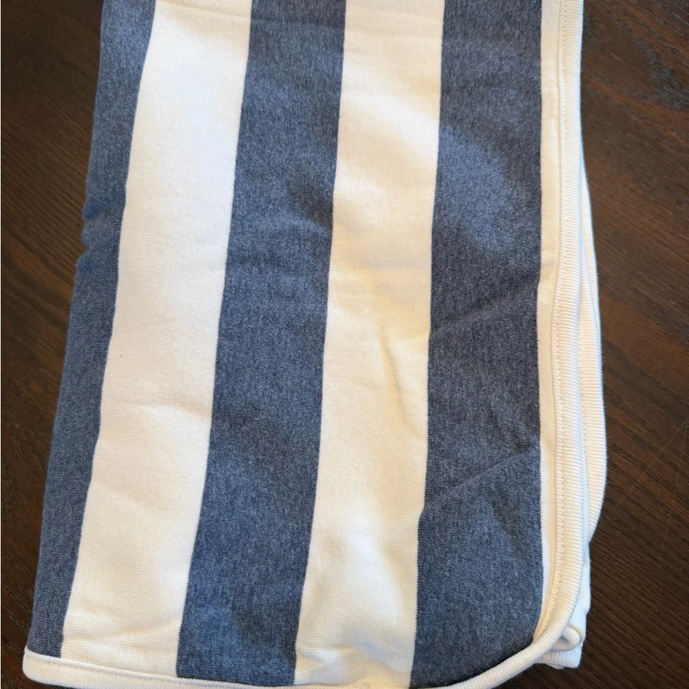 Baby Gap Blanket + Lambs & Ivy Baby Blanket Blue White Striped Cotton Bundle